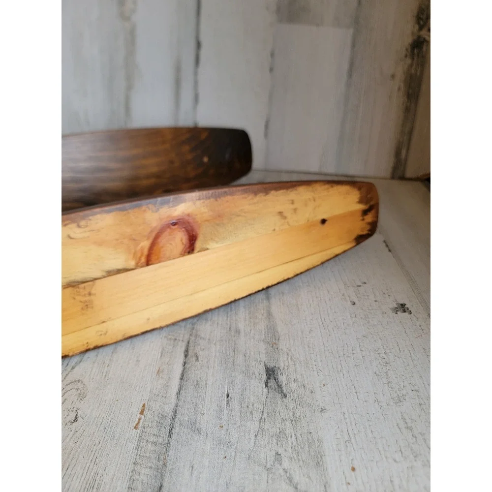Vintage grandmacore wooden candle stick scones holder set hanging home wall